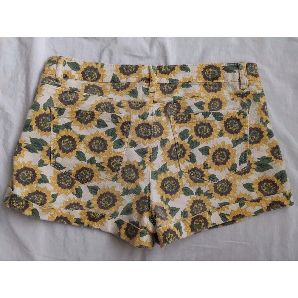 Forever 21 Sunflower Shorts Denim Cuffed Hippie Boho Women's Size 29 - Picture 6 of 8